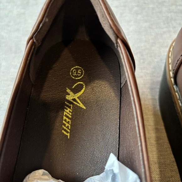 Athlefit Platform Penny Loafers Casual Comfort Slip on Business Work Dress 9.5 - Picture 8 of 8